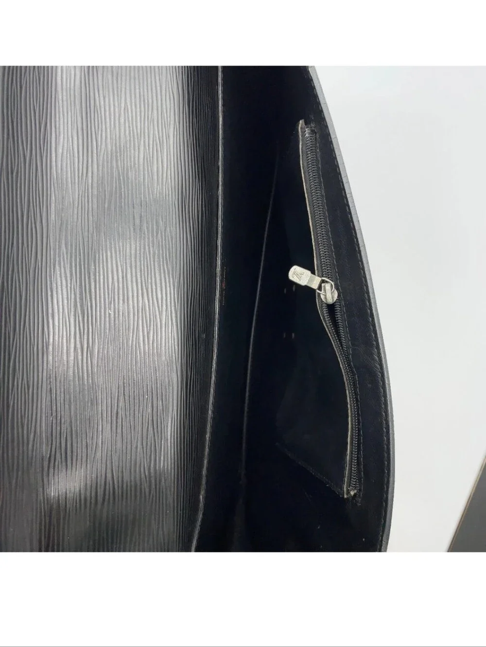Louis Vuitton Vintage Epi Noir Porte Document Bandoulière Business Bag